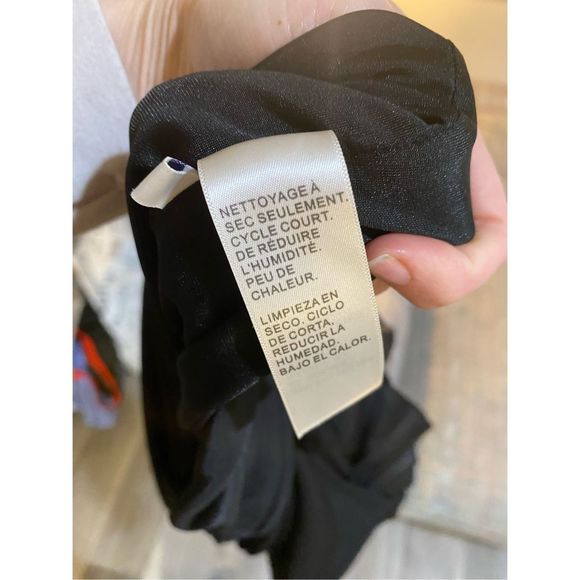 Doncaster Cascading Ruffle Black Silk Sleeveless Blouse, Size Small - Picture 9 of 11